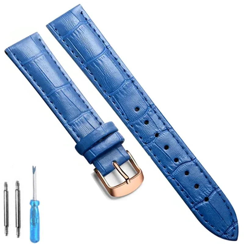 Premium Genuine Leather Watch Band - High-Quality, Comfortable Strap with Tool Included