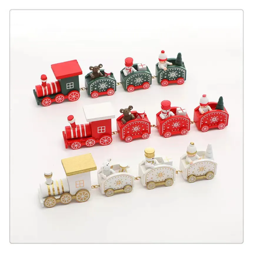 Christmas Train Merry Christmas Decorations For Home 2024 Cristmas Ornament Xmas Navidad Noel Gifts Happy New Year 2025 Gifts
