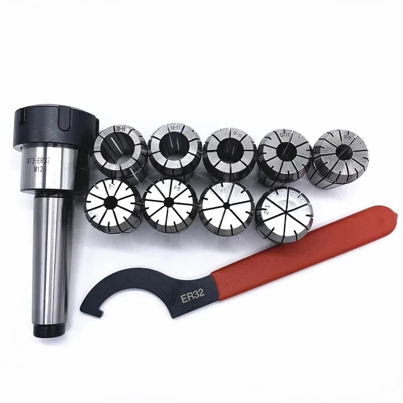 

MTB2 MTB3 MTB4 ER16 ER20 ER25 ER32 Spring Clamps Set ER Collet Chuck Suit Morse Holder CNC Milling Lathe Tool ER Collect Chuck