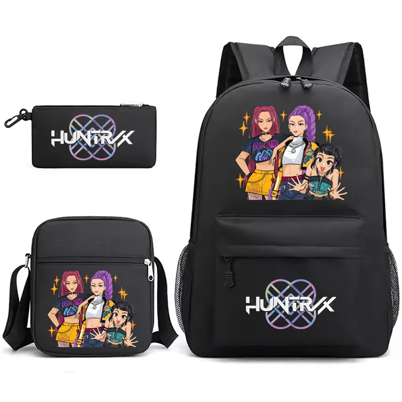 KPop Demon Hunters Child Backpack 3pcs Set Students School Bags