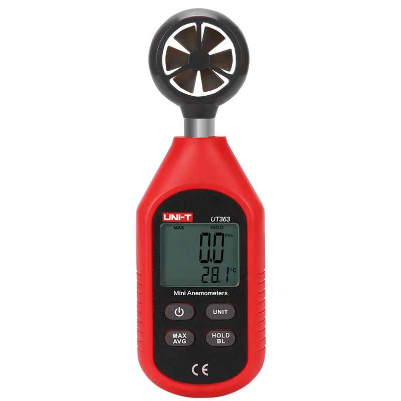 

UNI-T UT363 Digital Anemometer Handheld Wind Speed Measurement Temperature Tester LCD Display Air Flow Speed Wind Meter