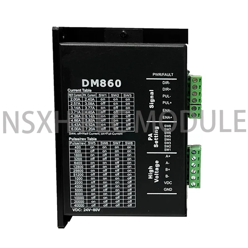 

DM860 2-фазный 32-битный цифровой шаговый привод DSP 20 80 в пост. Тока 2,4-а выходной ток