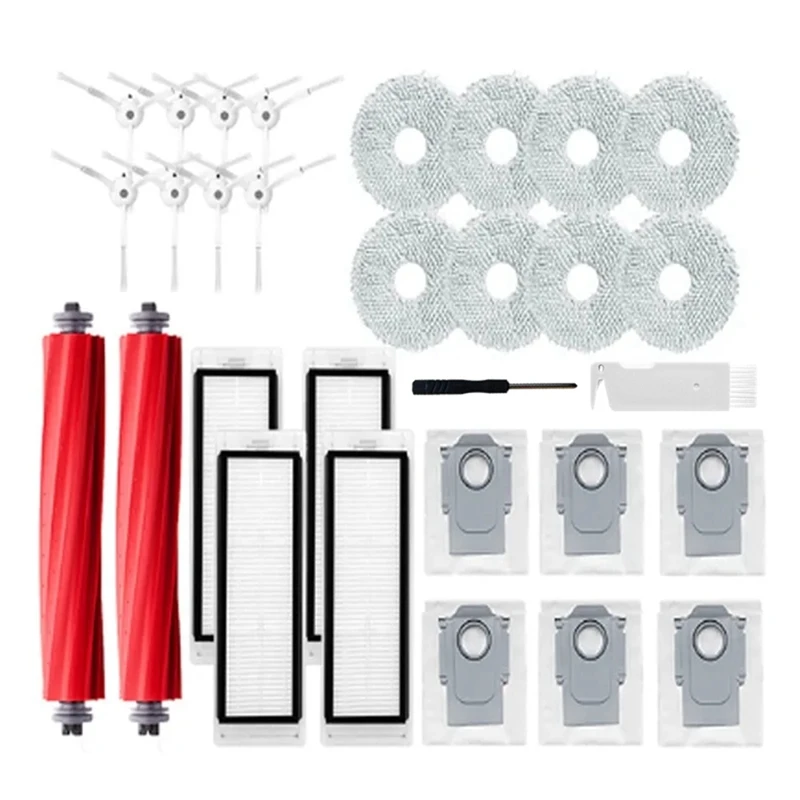 

1 Set Main Side Brush Hepa Filter Mop Cloths Dust Bags For Roborock Q Revo / P10 A7400RR Robot Vacuum Cleaner Accessories