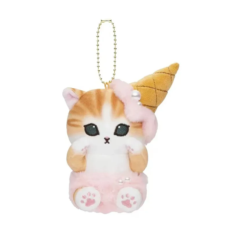 Kawaii Mofusand Shark Cat Japanese Ice Cream Series Plush Toys Keychain Backpack Cute Pendant Boys Girls Christmas Creative Gift plush keychain key chain plush toy backpack decoration