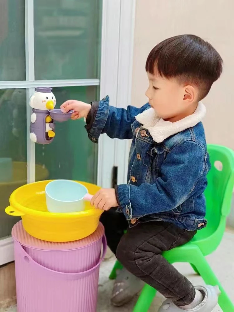 New Cute Duck/Elephant Baby Shower Bath Toys Children Water Play Spinner with Suction Cup Waterwheel Games for Kid Bathroom 2