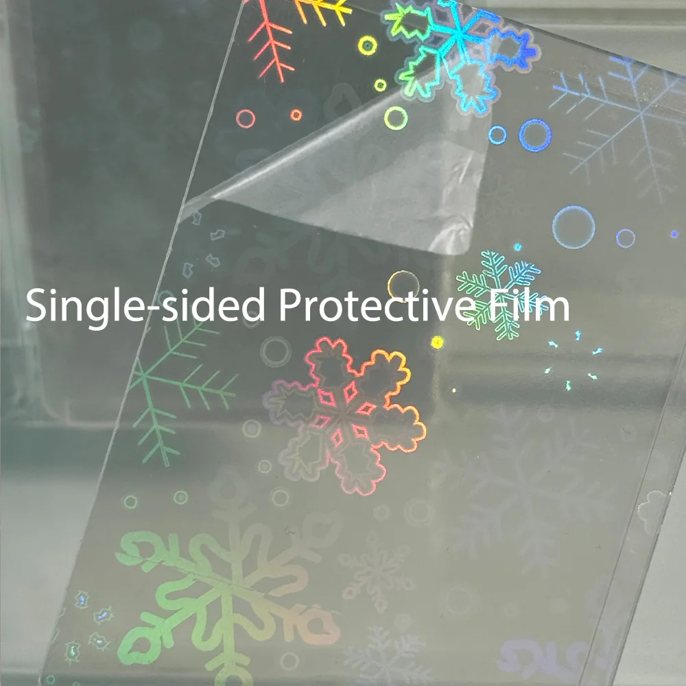 10개입 B8 사이드 오픈형 홀로그램 레이저 카드 슬리브 PVC 홀더 보호대 (TCG 카드용 단면 필름 포함) 3인치 포토카드