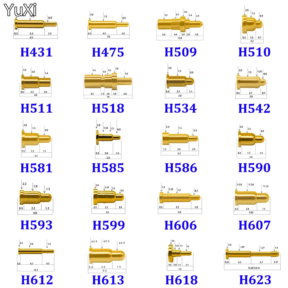 

YUXI 1PCS High Current Spring Loaded Pogo Pin Male Female Connector Power Heavy Current Battery Connector POGOPIN