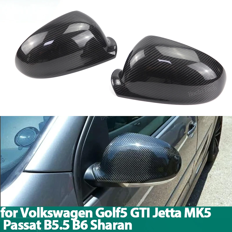 

Real Carbon Fiber Side wing Mirror cover Cap add-on for VW Volkswagen Passat B5.5 B6 R36 R32 Jetta MK5 Golf 5 GTI Sharan Superb