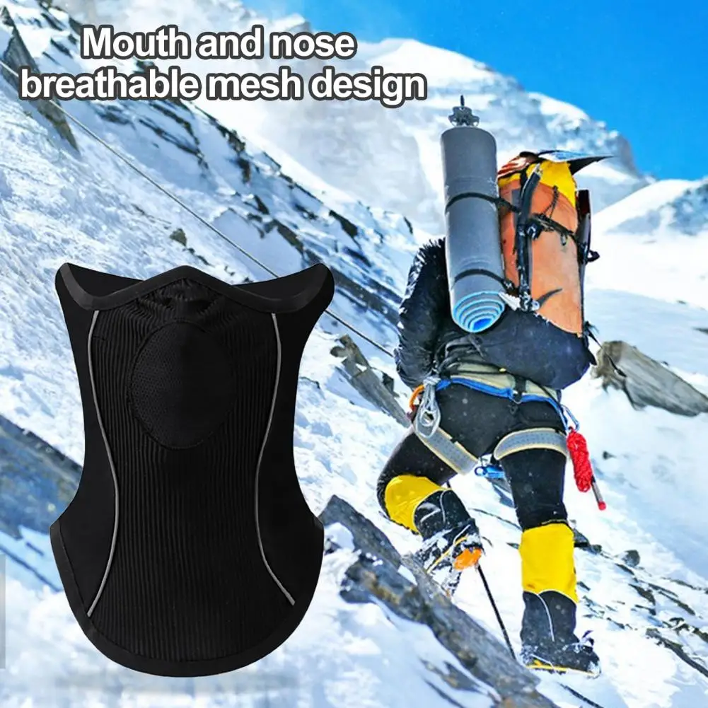 Breathable Mesh Neck Gaiter Quick-drying Fabric Outdoor Riding Warmer with Fleece Lining