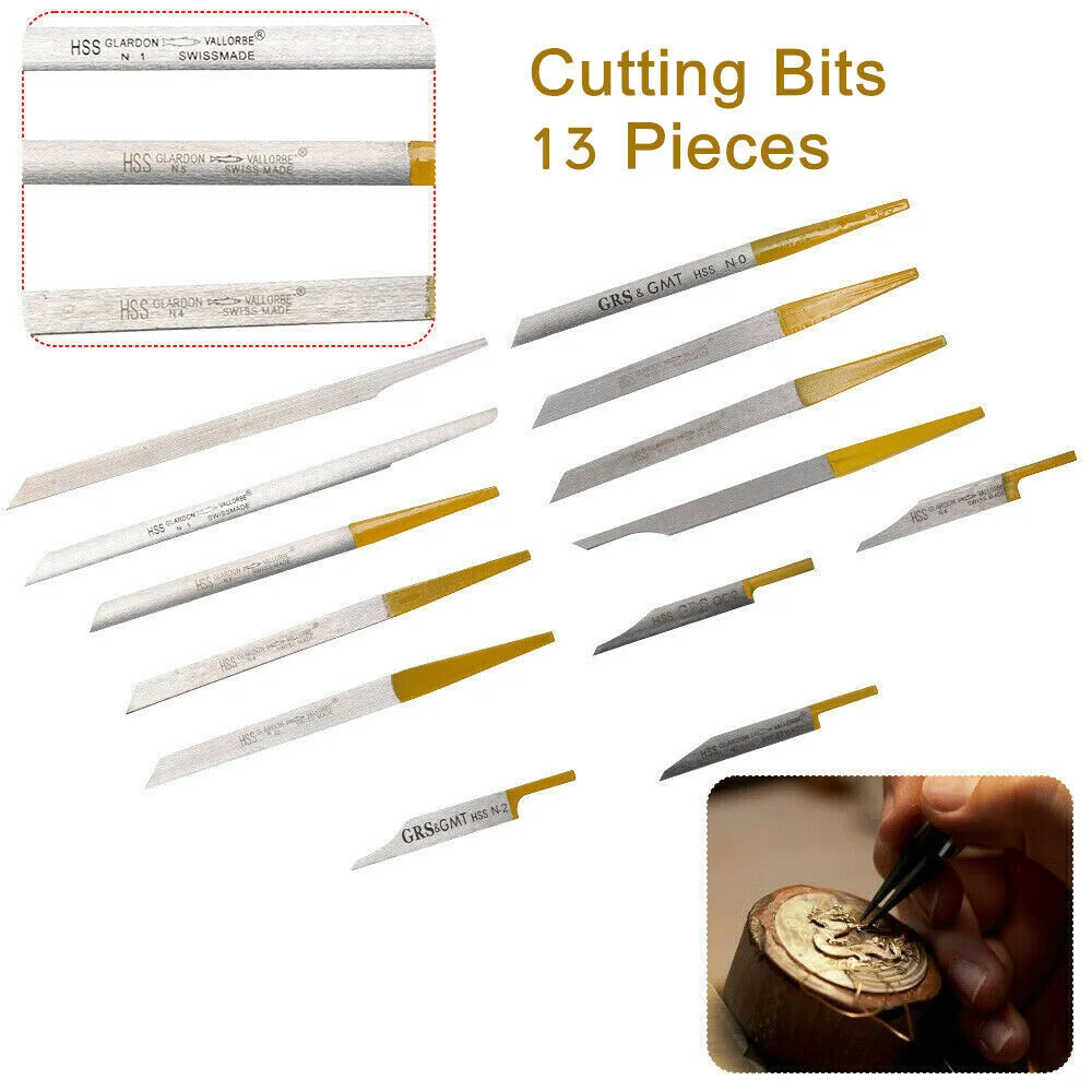 Engraving Cutting Bits Handheld Jewellery Graver Blade Tool For Pneumatic Impact Engraving Machine