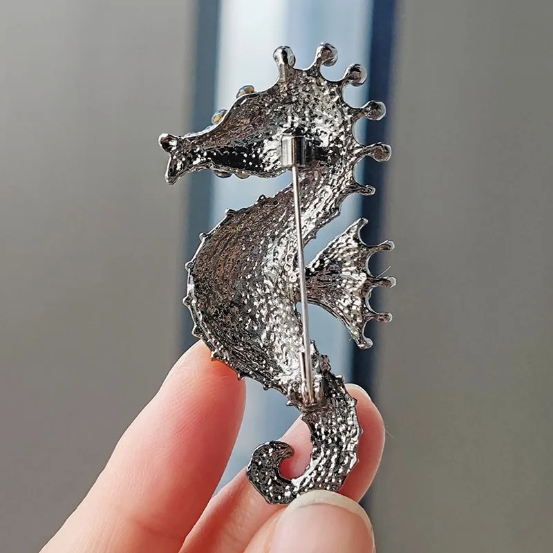 Swarovski Seahorse Brooch Delicate Vintage Seahorse Brooches