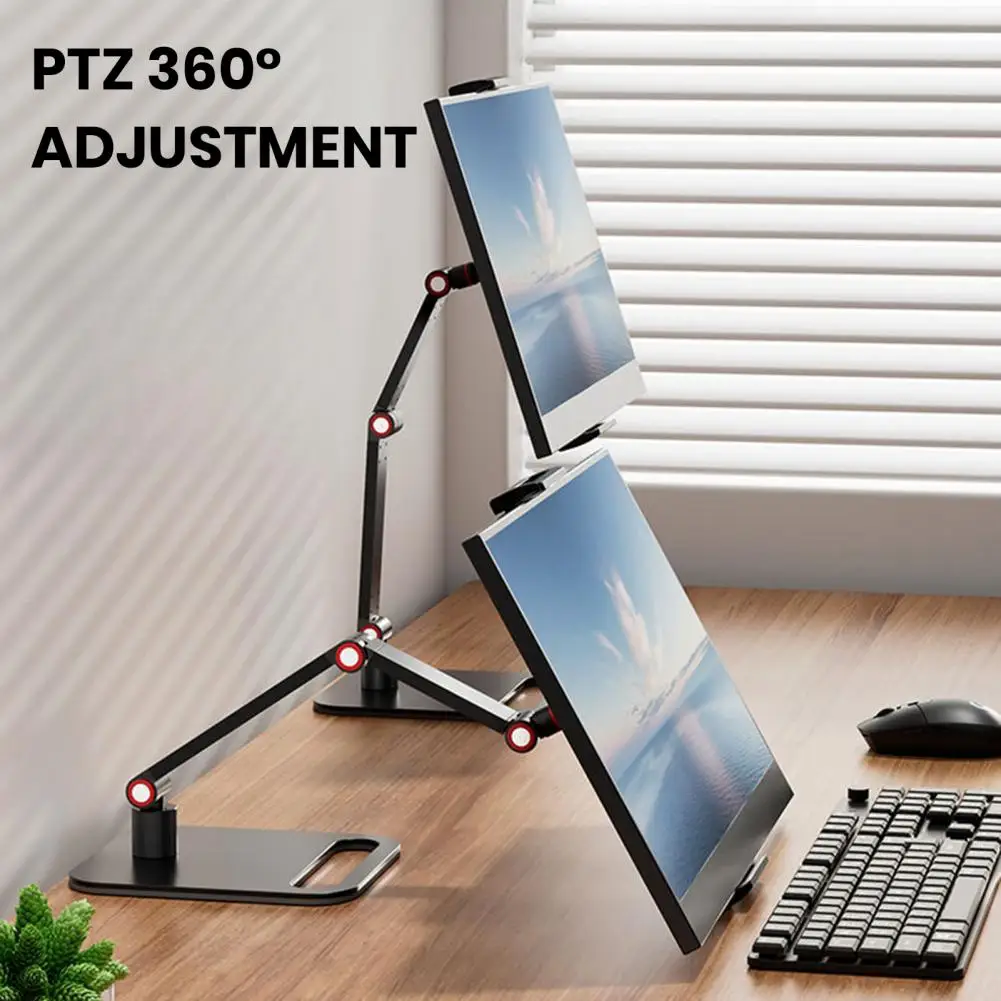 

Flexible Steel Spring Clip Adjustable Portable Monitor Display Bracket for 17.3-inch Expansion Screen Universal for Office