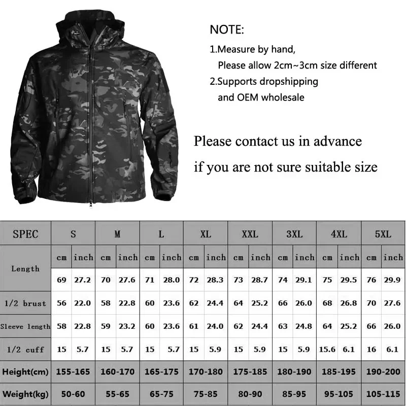 Outdoor Jackets Men Clothing Warm Soft Shell Tactical Jacket Windbreaker Combat Jacket Mens Hooded Bomber Coats Hiking Clothes 2