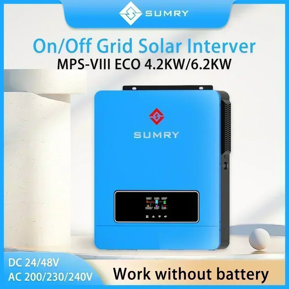 3.6kw/4.2/6.2KW ON/off Gird Solar Inverter 24V 48V 220V 120V Pure Sine Wave MPPT Solar Charger Hybrid Solar Inverter solar inverter sine wave inverter power inverter