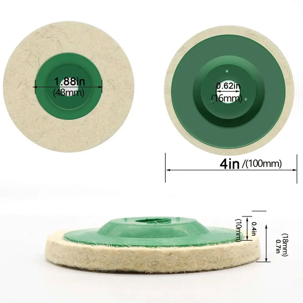 5 Pcs Wool Angle Grinder Wheel Wear-Resistant 125mm Polishing Buffer Pad for Angle Grinder 4 Inch for Metal Glass Car
