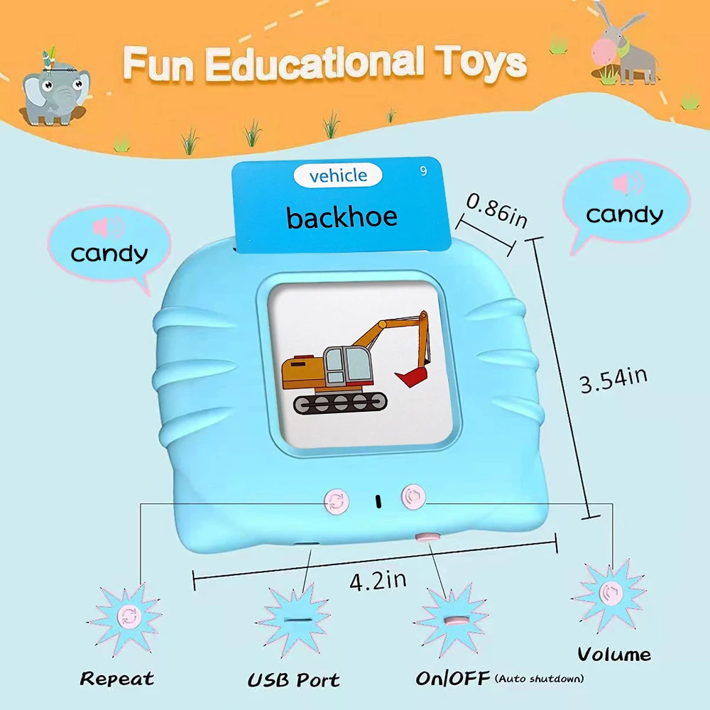 Early Montessori Educational Toys Talking Flash Cards Learning Talking Language English Electronic Audio Book Toy Children Gifts educational learning toy,alphabet educational toys