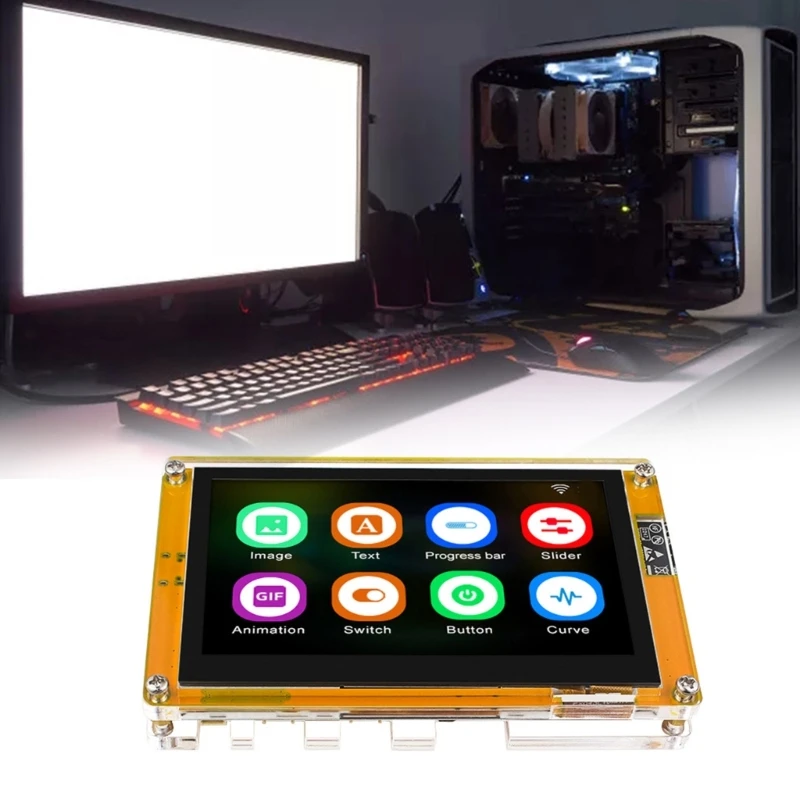 

Комплект чехла для беспроводной макетной платы ESP32, акриловый корпус, 4,3-дюймовый IPS, цветной дисплей для легкого обучения