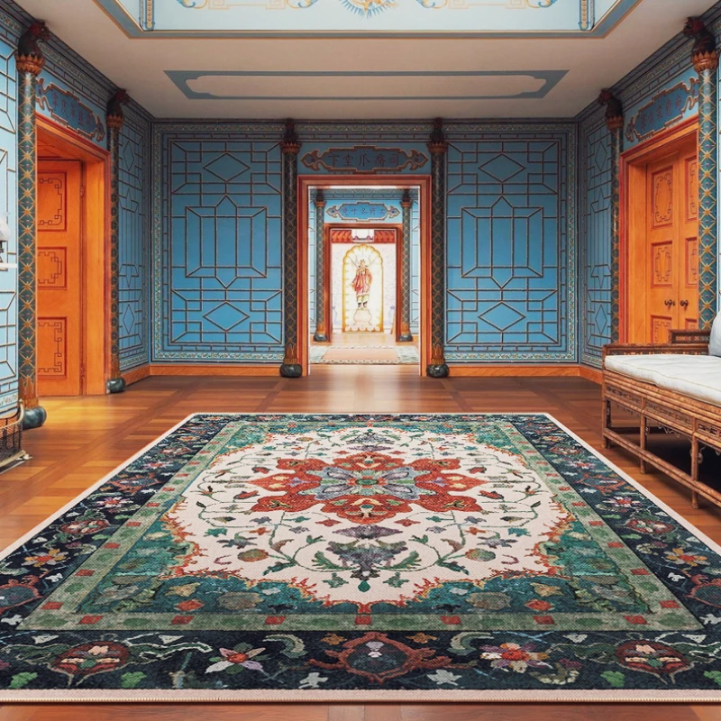 Retro Persian Type Carpet Large Area Luxury Living Room Carpets Comfortable Refreshing Bedroom Decoration Rug Balcony Rugs Tapis