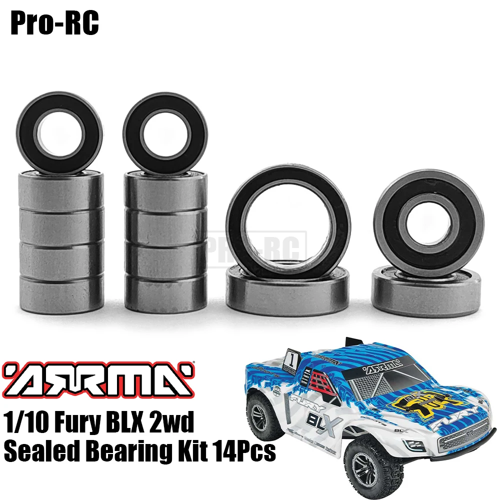 

Комплект герметичных подшипников 14 шт. для Arrma 1/10 Fury BLX 2wd