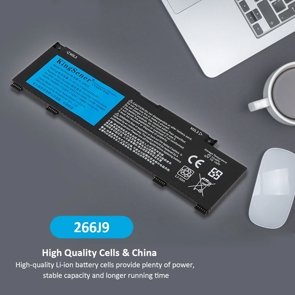 Bateria do Portátil Dell g3 15 3590 3500 g5 15 5500 5505 Dell Inspiron 14 5490 M4gwp Pn1vn Ferramentas Gratuitas 51wh Kingsener266j9 - Imagem 6