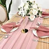 10FT Dusty Rose Chiffon Table Runner,Romantic Sheer Dining Table Decoration For Wedding Party Bridal Baby Shower 4