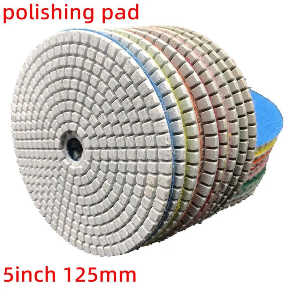 

5 Inch 125mm Dry/Wet Diamond Polishing Pads Flexible Grinding Discs For Granite Marble Concrete Stone Sanding Discs Grinding