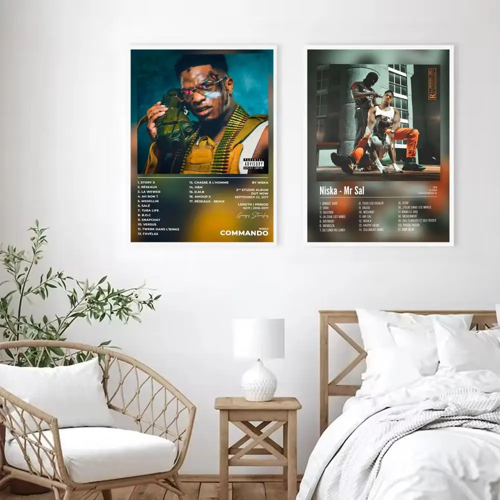 Modern and Elegant Rapper Singer Poster Wall Stickers