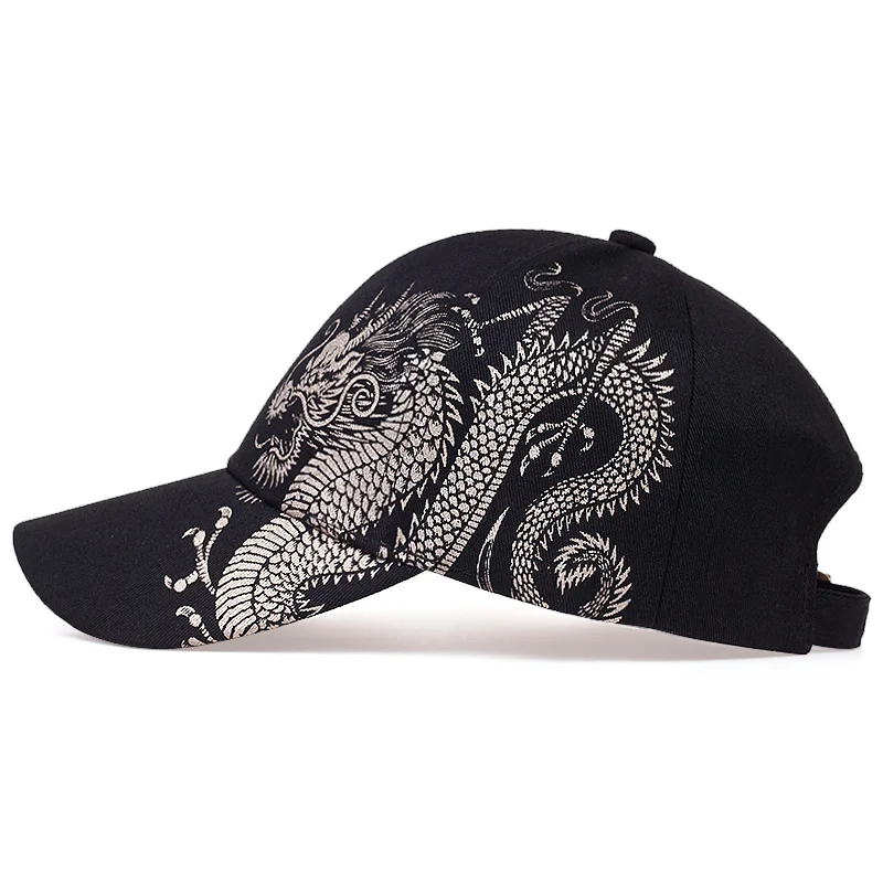 Hot Sale Unisex Golden Dragon Printing Snapback Baseball Caps Spring and Autumn Outdoor Adjustable Casual Hats Sunscreen Hat_mkmklike.com
