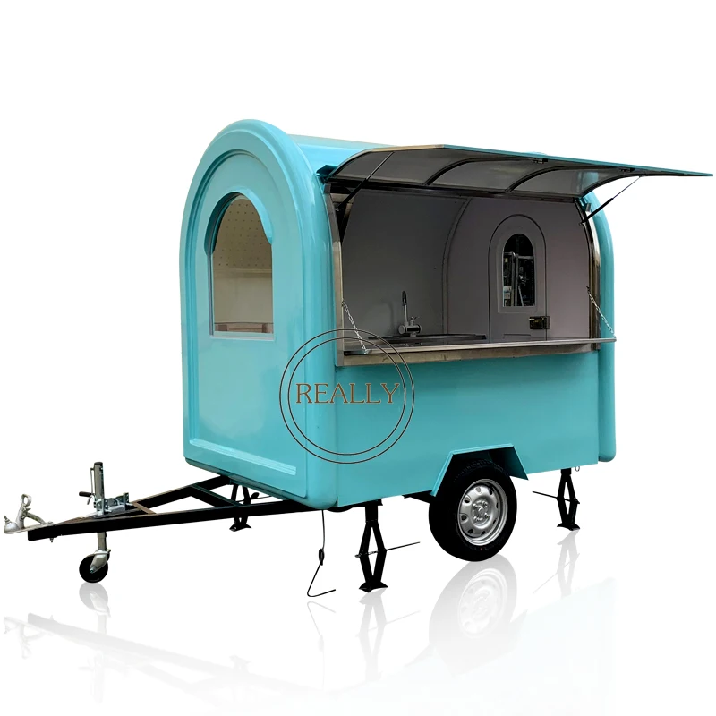 2022 Mini Driving Cooking Ice Cream and Hot Dog Application Outdoor Mobile Frier Ice Cream Food Truck from Real Factory