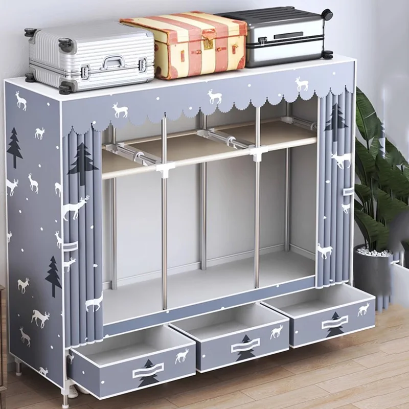 

Bedroom European Storage Wardrobe Drawer Clothes Portable Closet Wordrobes Clothing Cabinet Szafy Do Sypialni Home Furniture