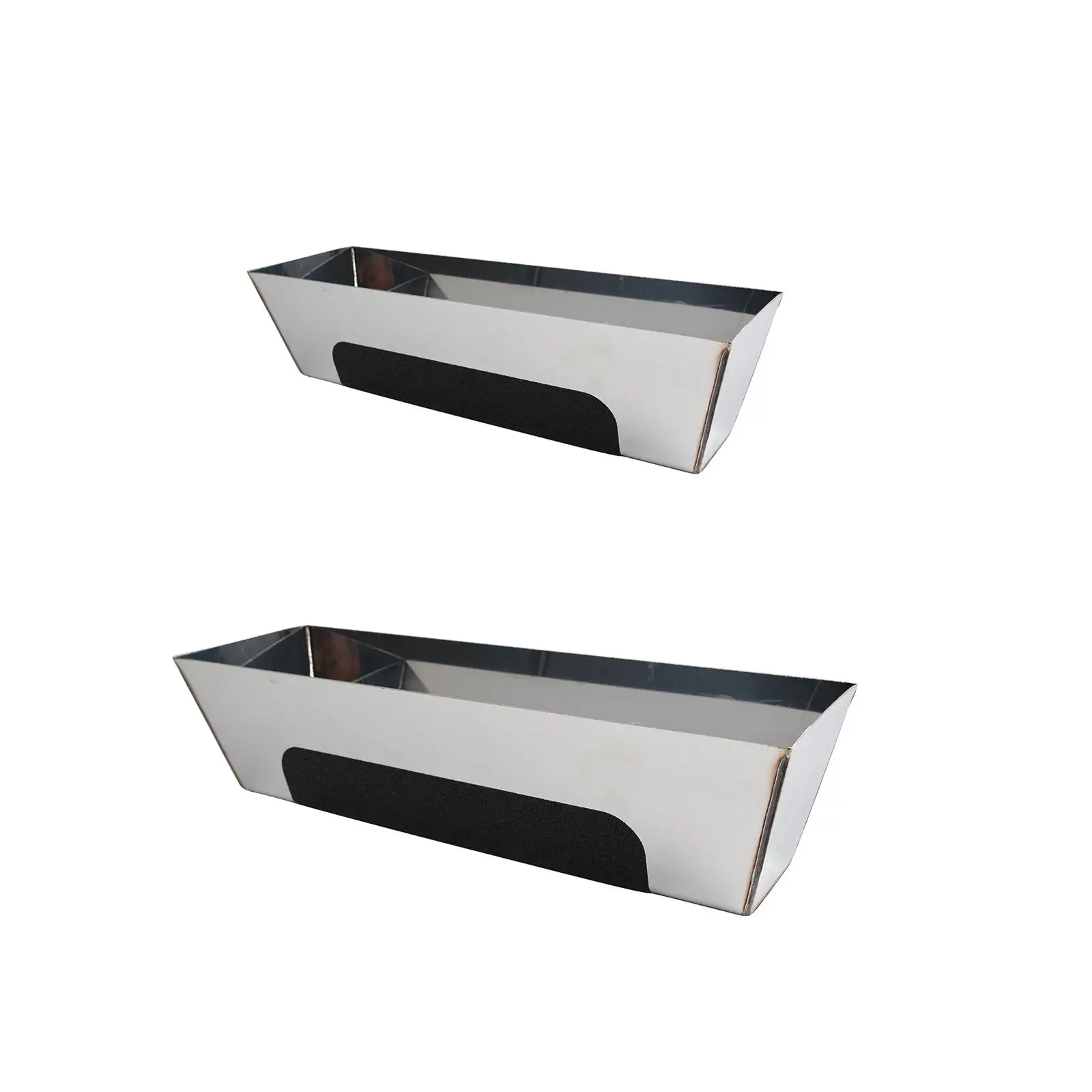 with Anti Slip Pad Mud Board Manual Tool Heavy Duty Leakproof Rustproof Nonslip Mud Pan Drywall Mud Pan for Woodworking DIY 2