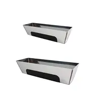 with Anti Slip Pad Mud Board Manual Tool Heavy Duty Leakproof Rustproof Nonslip Mud Pan Drywall Mud Pan for Woodworking DIY 2