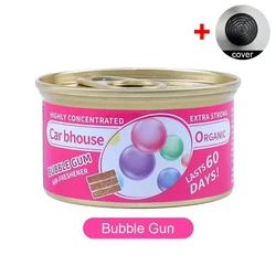 Luxury Car Aroma Diffuser - Elegant Wooden Fragrance Canister and Ornament (Bubble gum)