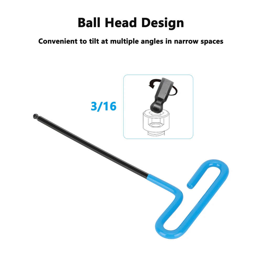 CAMVATE Camera T-Handle Hand Tools Ball-Point Hex Wrench Screw Tools (4mm&3/16") Ball-End Design For Easier Operation