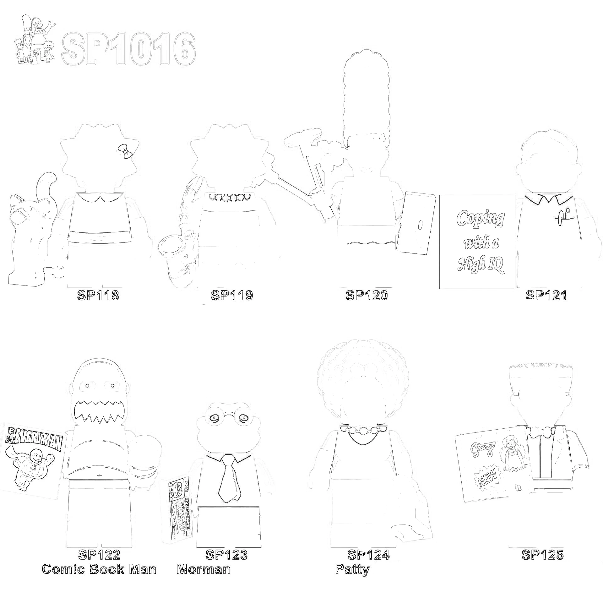 Фигурка-пазл SP1017/SP1016/SP1015, мини-сборка, мультяшный конструктор, Детский конструктор, подарок на день рождения