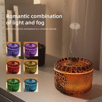 Volcano Aroma Diffuser Ultrasonic Air Humidifier Timer Auto Shut-Off Remote Control Flame Diffusers for Home Bedroom White 2