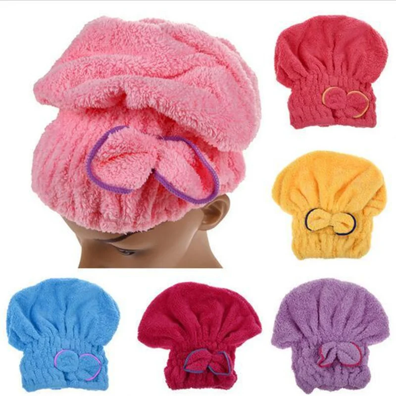 Bathroom Accessories Shower Cap Bath Towel Towel Cap Quick Hair Drying Bath