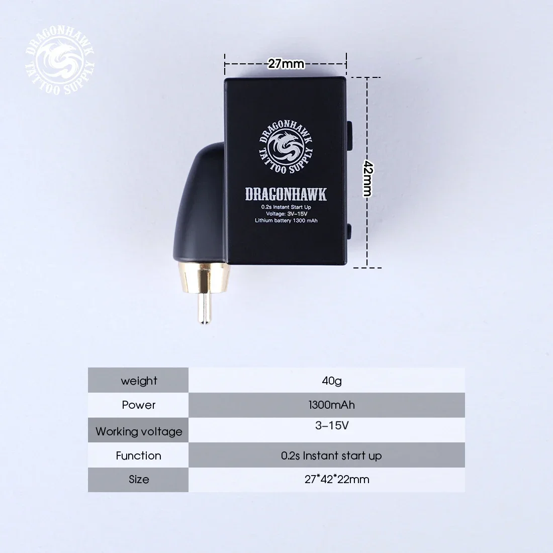 Dragonhawk B1 bezdrátový tetování baterie energie poskytnout lehoučké malý LCD displej obrazovka pro tetování pero stroj