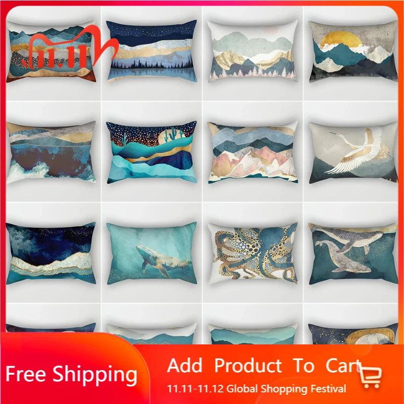 

Short Plush Pillow Cover Rectangular Sofa Cushion Cover Car Cushion Cushion Cover Living Room Sand Pillow Case 30x50com 40x60cm