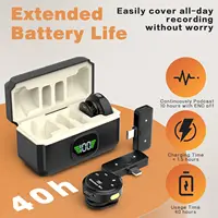 Lavalier Wireless Microphone for iPhone Android Recording Intelligent Noise Reduction Suitable for Video Recording and Streaming