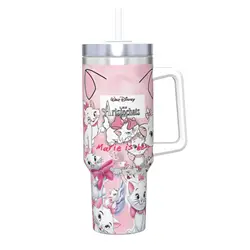 Stainless Steel Aristocats Marie Cat Tumbler with Straw - Large Capacity Thermal Mug - 1000 - 1500ml (7)