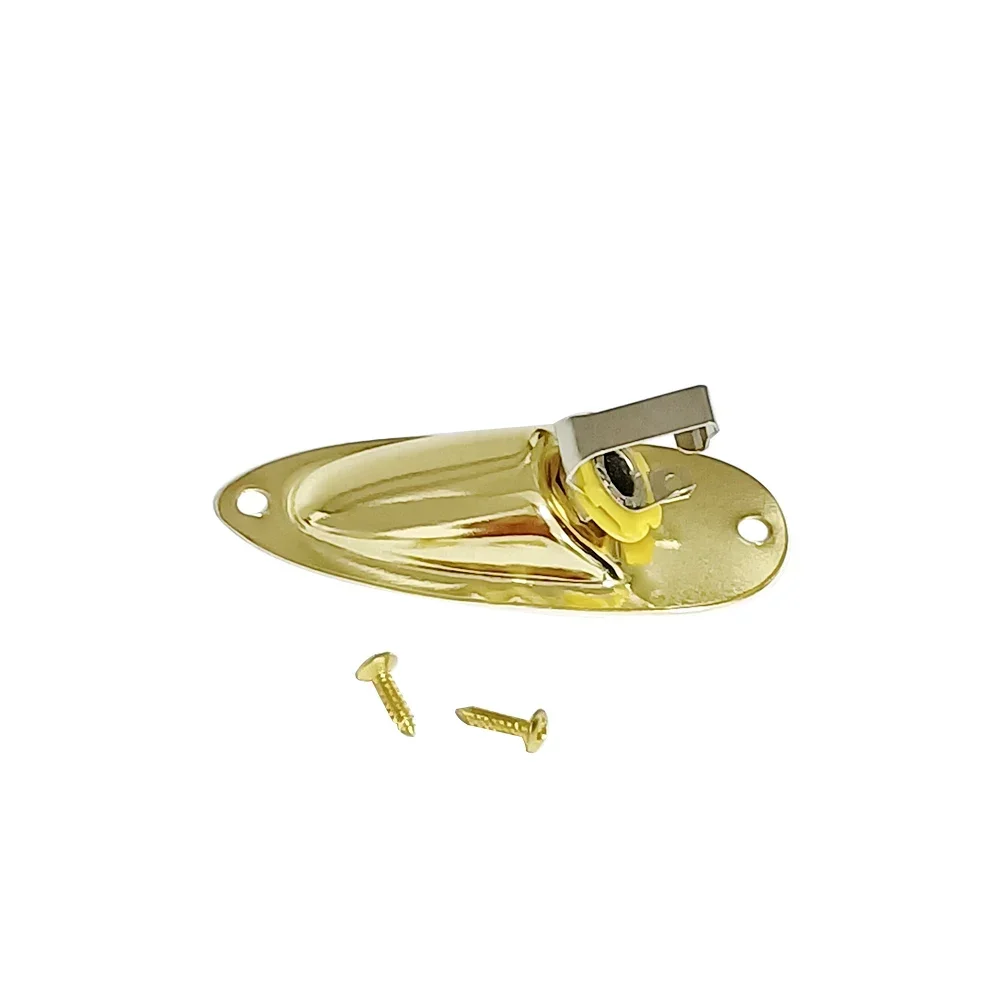 Electric Guitar Jack Plate Replacement For Strat Stratocaster 6.35mm 1/4" Boat Shaped Audio Connector Socket Panel