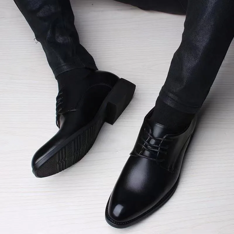 Casual Shoes Spring Autumn British Business Formal Leather Men Heightening Single Suit