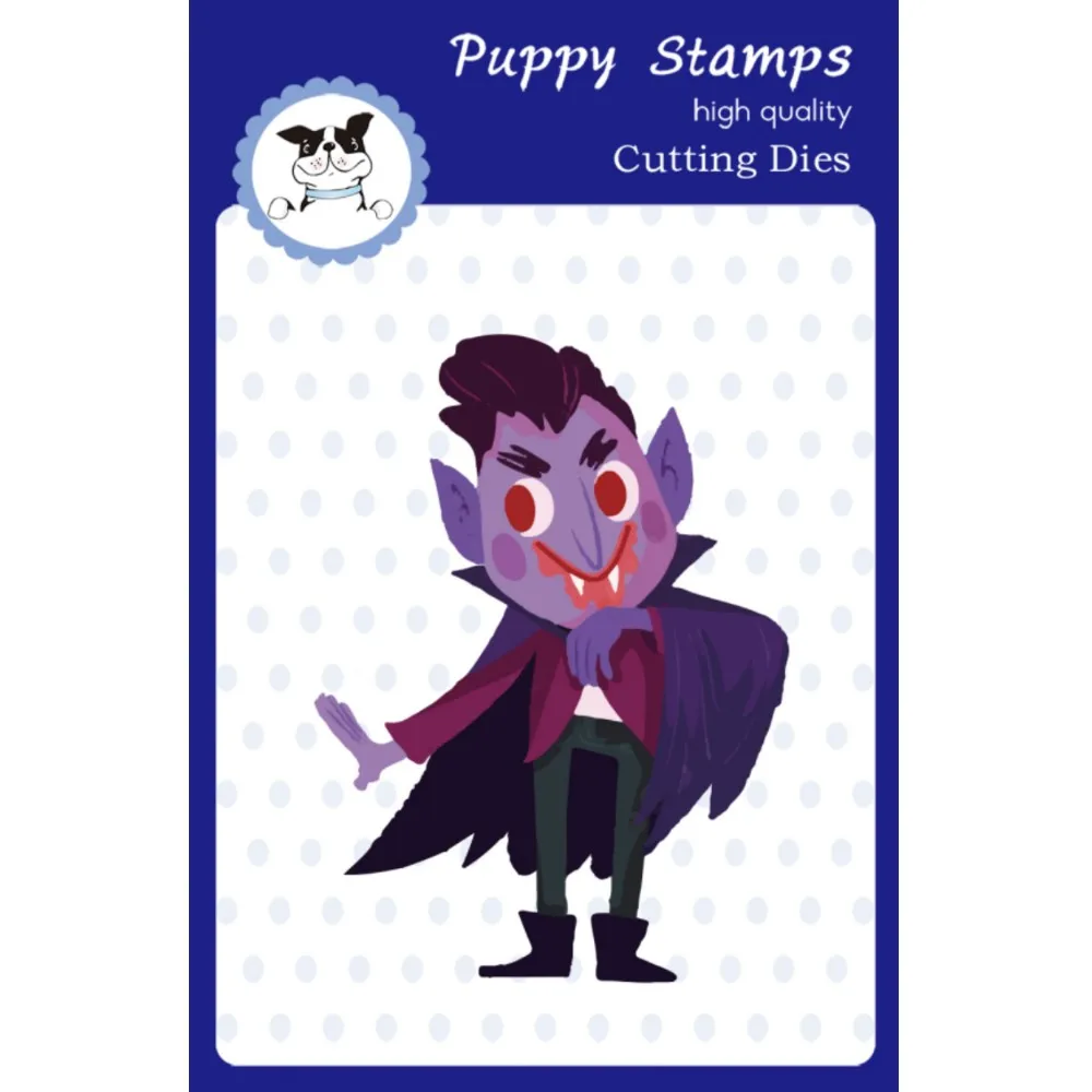 

PUPPY STAMP Vampires Halloween Metal Cutting Dies for Making Gift Card Scrapbook Paper Diy Craft Template Handcraft Decoration