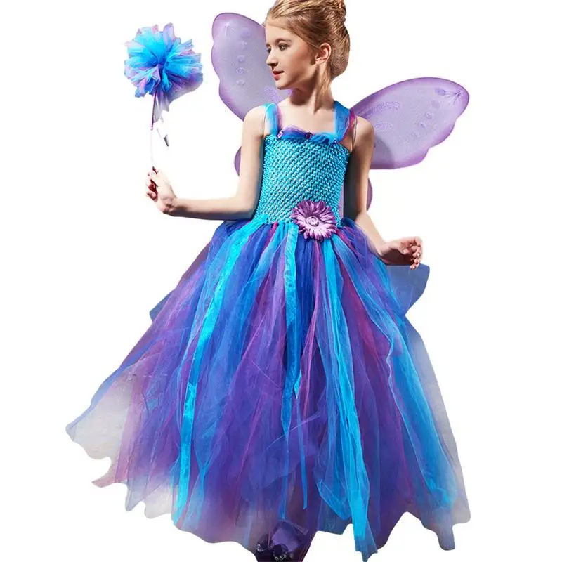 

Kids Christmas Dress Girls Fairy Princess Dress With Wand And Wing Girls Princess Birthday Party Elf Fairy Dresses For Cosplay