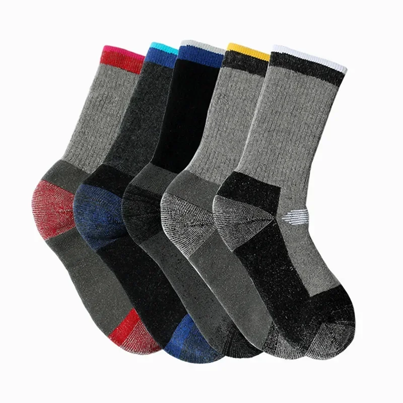 Merino Wool Ski Hiking Thermal Socks Men Women Winter Outdoor Sports Mountaineering Thicken Breathable Size 35-47 2 Pairs