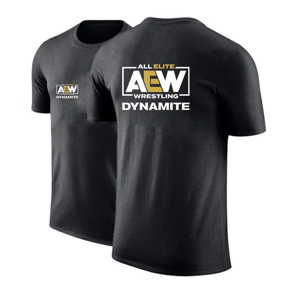 

All Elite AEW Wrestling 2024 Man's SummerT-Shirt Cotton Short Sleeve Comfortable Solid Color Print Streetwear Casual Tops