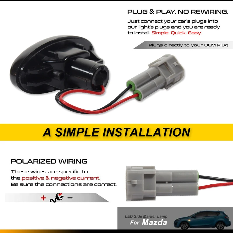 Luz Led De Señal De Giro Dinámica, Marcador Lateral, Intermitente