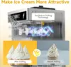 Commercial Ice Cream Maker 30-40L/H Yield 1800W-3600W Countertop Soft Serve Machine Frozen Yogurt Maker for Restaurant Snack Bar 4
