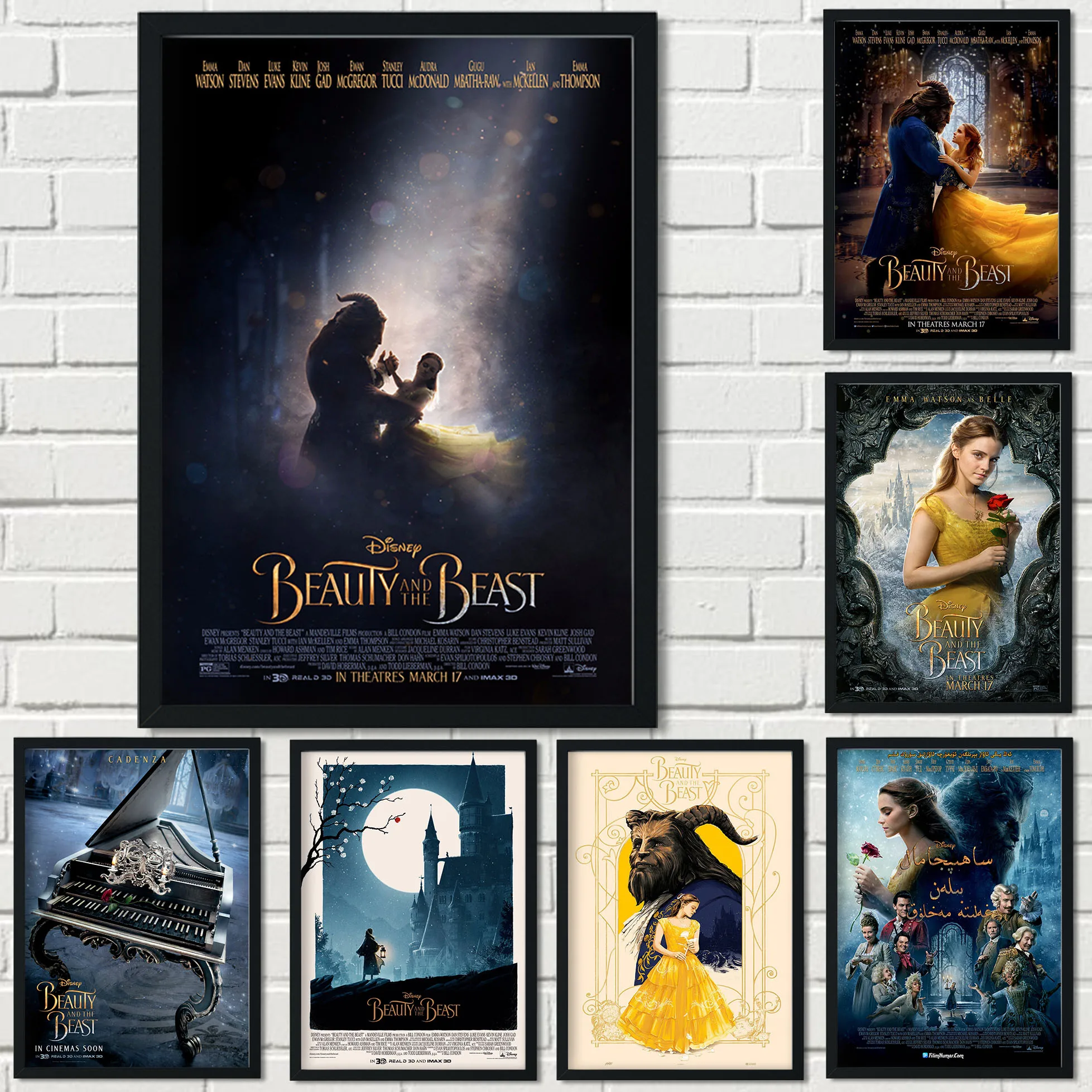 Disney Фильм Красавица и Чудовище декор для стен дома фильм рекламный персонаж